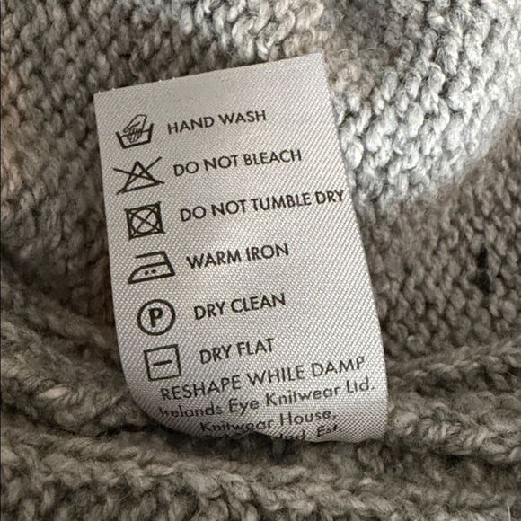 IrelandsEye Dublin Wool Cashmere Silk Cardigan Gray Women’s Made in Ireland Sz.S - Picture 9 of 12